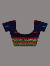 Load image into Gallery viewer, Royal Blue Cotton Handspun Soft Saree With Nakshi Border