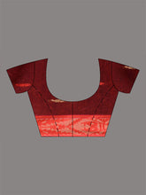 Load image into Gallery viewer, Purple Cotton Handspun Soft Saree With Nakshi Border And Contrast With Red Pallu