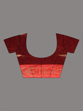 Load image into Gallery viewer, Black Cotton Handspun Soft Saree With Nakshi Border And Contrast With Red Pallu