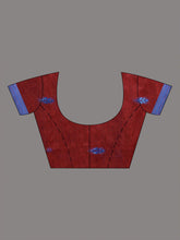 Load image into Gallery viewer, Brick Red Cotton Handspun Soft Saree With Texture Border