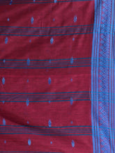 Load image into Gallery viewer, Magenta Cotton Handspun Soft Saree With Texture Border