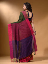 Load image into Gallery viewer, Dijon Yellow Cotton Handspun Soft Saree With Contrast Multicolor Pallu