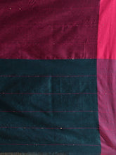 Load image into Gallery viewer, Purple Cotton Handspun Soft Saree With Contrast Multicolor Pallu
