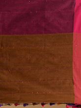 Load image into Gallery viewer, Teal Cotton Handspun Soft Saree With Contrast Multicolor Pallu