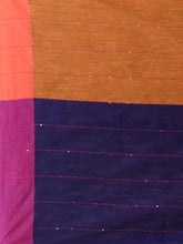 Load image into Gallery viewer, Grey Cotton Handspun Soft Saree With Contrast Multicolor Pallu