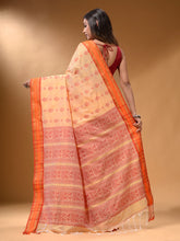 Load image into Gallery viewer, Cream Silk Matka Soft Saree With Nakshi Pallu
