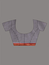 Load image into Gallery viewer, Grey Silk Matka Soft Saree With Nakshi Pallu