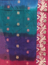 Load image into Gallery viewer, Sapphire Blue Cotton Soft Saree With Floral Motifs