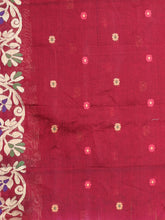 Load image into Gallery viewer, Blue Cotton Soft Saree With Floral Motifs