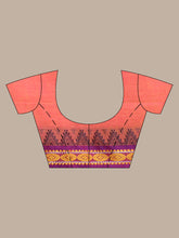 Load image into Gallery viewer, Peach Cotton Handspun Soft Saree