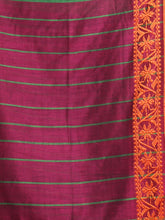 Load image into Gallery viewer, Green Cotton Handspun Saree With Nakshi Border