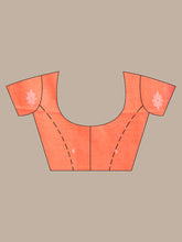 Load image into Gallery viewer, Orange Cotton Saree With Texture Pattern