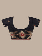 Load image into Gallery viewer, Black Cotton Saree With Texture Pattern