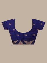 Load image into Gallery viewer, Royal Blue Cotton Saree With Texture Pattern