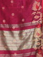 Load image into Gallery viewer, Magenta Cotton Saree With Texture Pattern