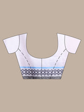 Load image into Gallery viewer, White Cotton Saree With Texture Borders