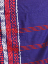 Load image into Gallery viewer, Blue Cotton Saree With Texture Borders