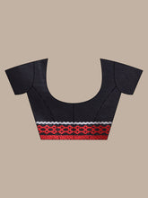 Load image into Gallery viewer, Black Cotton Saree With Texture Borders