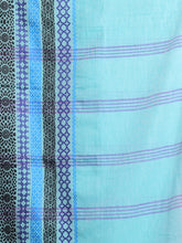 Load image into Gallery viewer, Sea Green Cotton Saree With Texture Borders