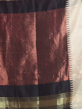 Load image into Gallery viewer, Black Cotton Saree With Tample Border