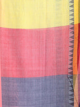 Load image into Gallery viewer, Grey Cotton Saree With Contrast Border