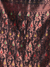Load image into Gallery viewer, Black Jamdani Saree With All Over Zari & Thread Weaving