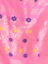 Load image into Gallery viewer, Pink Jamdani Saree With All Over Zari & Thread Weaving