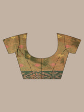 Load image into Gallery viewer, Sap Green Tissue Soft Saree With Texture Designs