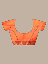 Load image into Gallery viewer, Orange Tissue Soft Saree With Texture Designs