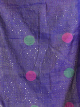 Load image into Gallery viewer, Blue Tissue Saree With Geometric Motifs And Sequin Work