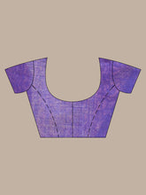 Load image into Gallery viewer, Blue Tissue Saree With Geometric Motifs And Sequin Work