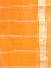 Load image into Gallery viewer, Orange Pure Cotton Tant Saree With Woven Designs