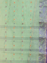 Load image into Gallery viewer, Pistachio Green Pure Cotton Tant Saree With Woven Designs