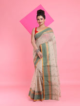 Load image into Gallery viewer, Ecru Pure Cotton Tant Saree With Woven Designs