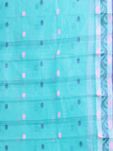 Load image into Gallery viewer, Sea Green Pure Cotton Tant Saree With Woven Designs