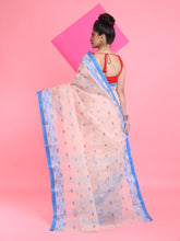 Load image into Gallery viewer, Off White Pure Cotton Tant Saree With Woven Designs