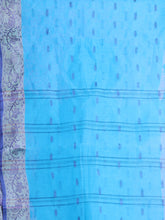 Load image into Gallery viewer, Sky Blue Pure Cotton Tant Saree With Woven Designs