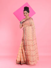 Load image into Gallery viewer, Beige Pure Cotton Tant Saree With Woven Designs
