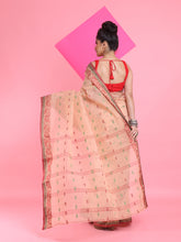 Load image into Gallery viewer, Beige Pure Cotton Tant Saree With Woven Designs