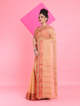 Load image into Gallery viewer, Beige Pure Cotton Tant Saree With Woven Designs