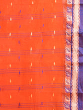 Load image into Gallery viewer, Orange Pure Cotton Tant Saree With Woven Designs