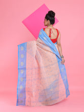 Load image into Gallery viewer, Cream Pure Cotton Tant Saree With Woven Designs
