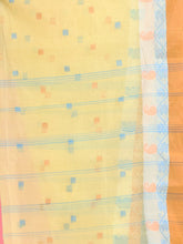 Load image into Gallery viewer, Banana Yellow Pure Cotton Tant Saree With Woven Designs