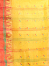 Load image into Gallery viewer, Yellow Pure Cotton Tant Saree With Woven Designs