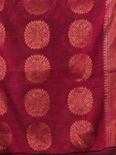 Load image into Gallery viewer, Black Cotton Blend Handwoven Saree With Woven Zari Border