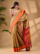 Load image into Gallery viewer, Beige Cotton Blend Handwoven Saree