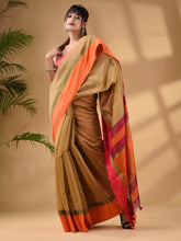 Load image into Gallery viewer, Beige Cotton Blend Handwoven Saree
