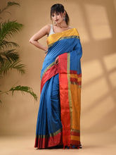 Load image into Gallery viewer, Sky Blue Cotton Blend Handwoven Soft Saree