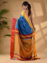 Load image into Gallery viewer, Sky Blue Cotton Blend Handwoven Soft Saree