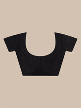 Load image into Gallery viewer, Black Cotton Handwoven Soft Saree
